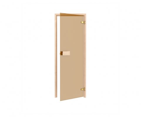 Drzwi do sauny Thermo osika 7x19 Classic szkło brązowe THERMORY