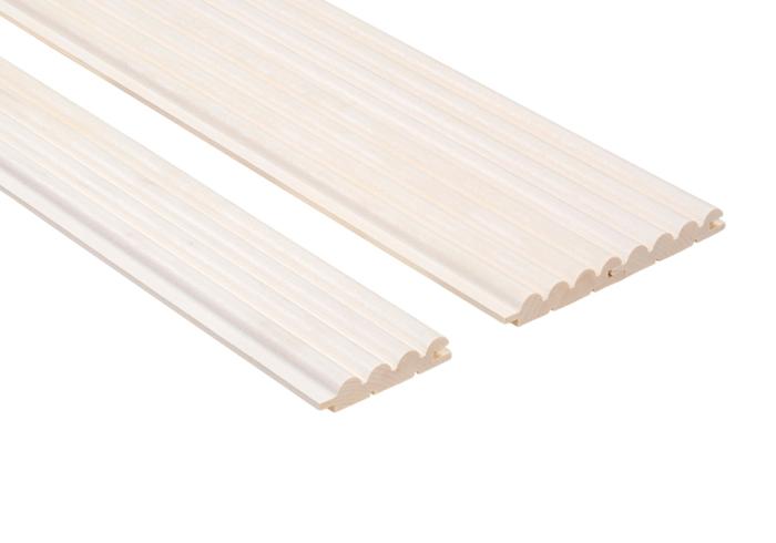 Lamele malowane do sauny/do wnętrz osika SRP Thermory 15x82 klolor biały