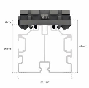 Legar aluminiowy tarasowy PR56 120 - 32 klipsy GRAD