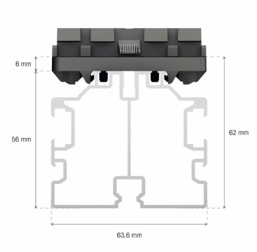 Legar aluminiowy tarasowy PR56 120 - 32 klipsy GRAD