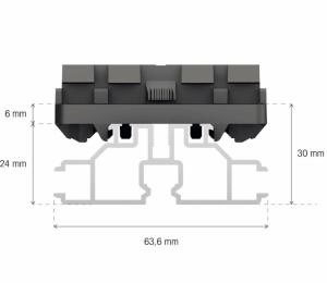 Legar aluminiowy tarasowy PR24 - 32 klipsy GRAD
