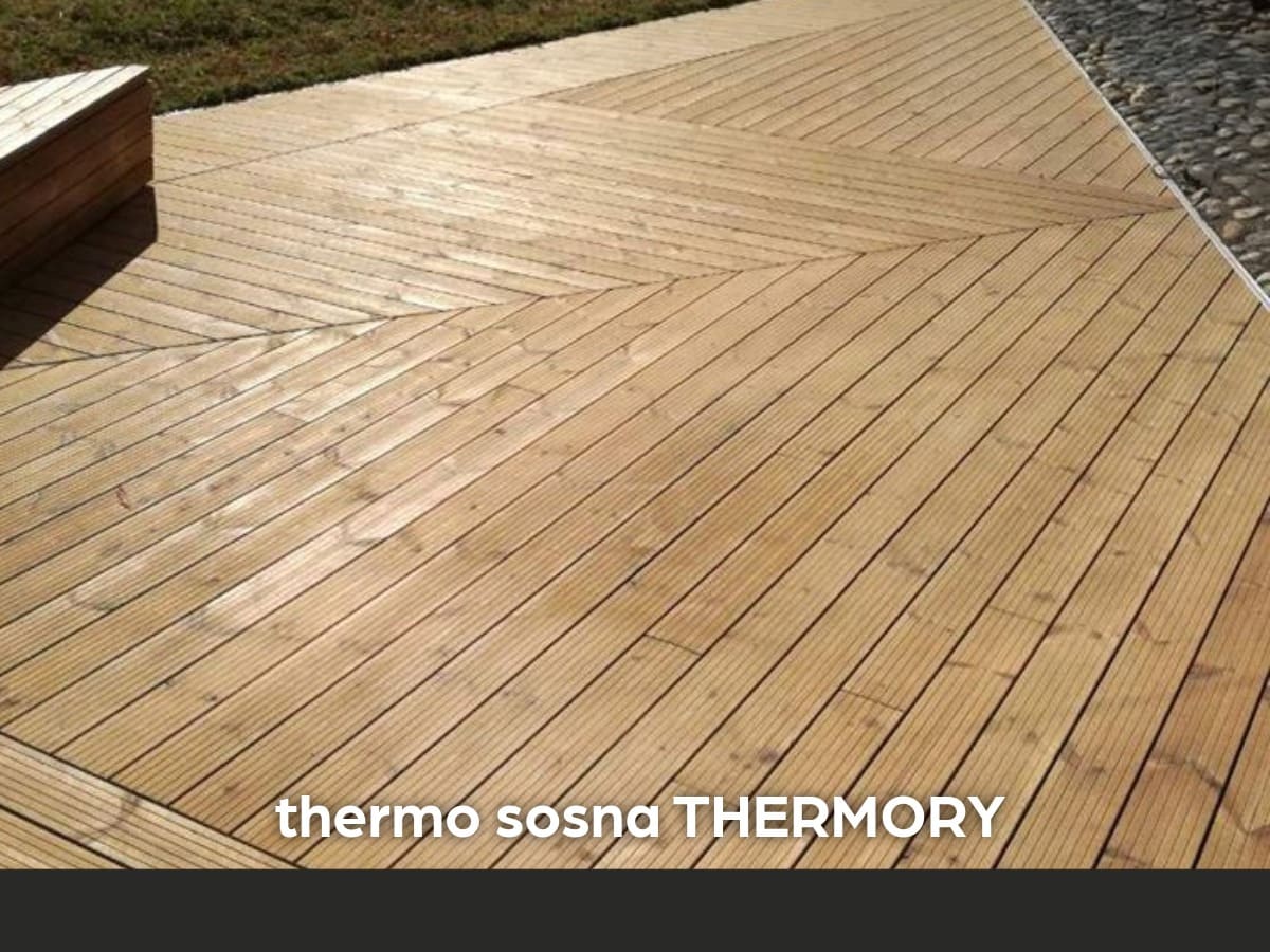 Deska tarasowa ryflowana THERMORY thermo sosna