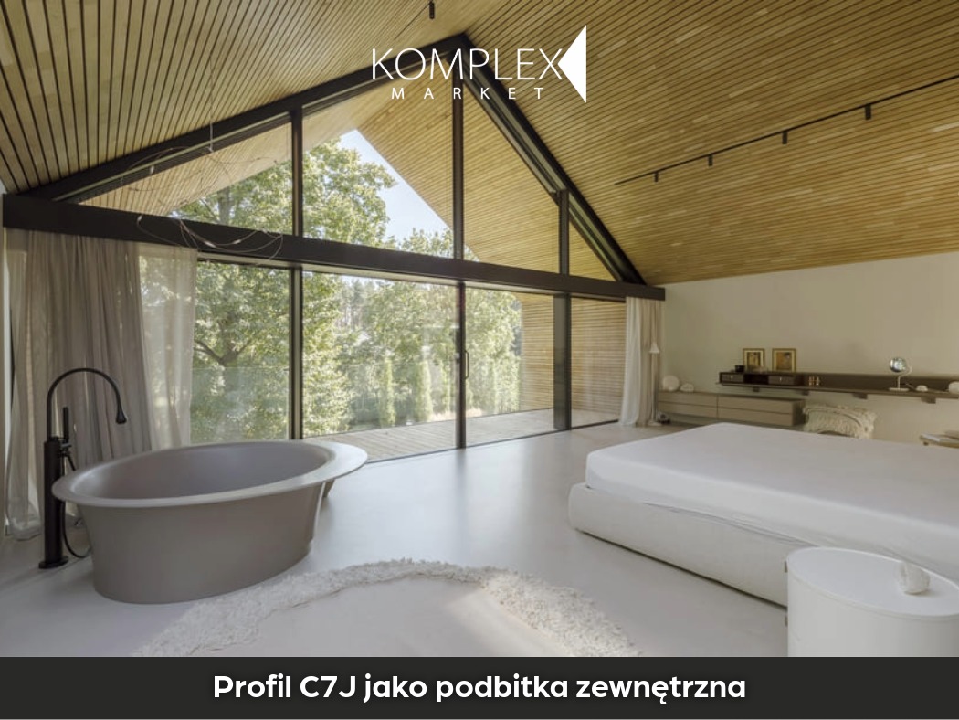 Profil C7J THERMORY thermo radiata jako zewnętrzna podbitka 