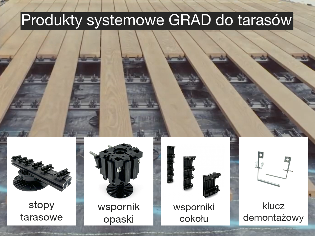Produkty systemowe tarasowe GRAD
